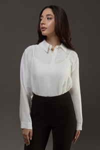 Layered Cami Shirt in Ivory