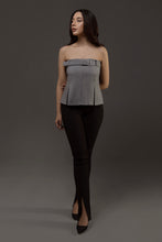 Load image into Gallery viewer, Strapless Belted Top in Grey
