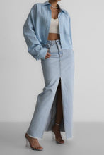 Load image into Gallery viewer, Denim Maxi Skirt in Light Wash