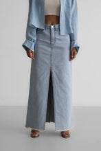 Load image into Gallery viewer, Denim Maxi Skirt in Light Wash