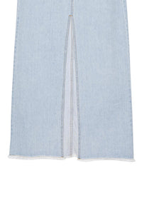 Denim Maxi Skirt in Light Wash