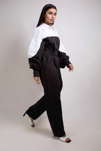 Load image into Gallery viewer, Colorblock Jumpsuit in Black and White