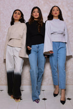 Load image into Gallery viewer, Cinched Waist Lounge Sweatshirt in Cloud Grey