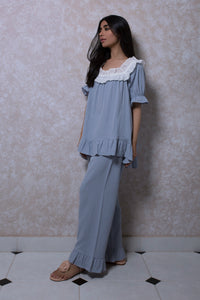 Babydoll Loungewear Set in Sky Blue