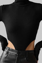Load image into Gallery viewer, Turtleneck Ribbed Bodysuit in Black