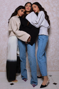 Cinched Waist Lounge Sweatshirt in Cloud Grey