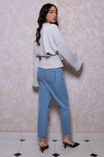 Load image into Gallery viewer, Cinched Waist Lounge Sweatshirt in Cloud Grey