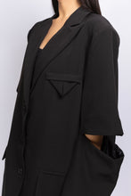 Load image into Gallery viewer, Oversized Elbow Cut-Out Blazer in Black