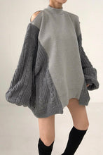 Load image into Gallery viewer, Mixed Knit with Shoulder Cut Outs