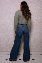 Load image into Gallery viewer, Puff Sleeves Cropped Jacket in Khaki