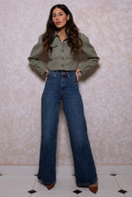 Load image into Gallery viewer, Puff Sleeves Cropped Jacket in Khaki