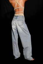 Load image into Gallery viewer, Criss-Cross Low-Rise Baggy Jeans