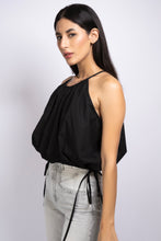 Load image into Gallery viewer, Bubble Hem Top in Black