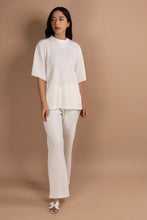 Load image into Gallery viewer, Pleated Crew Neck Set in Cream